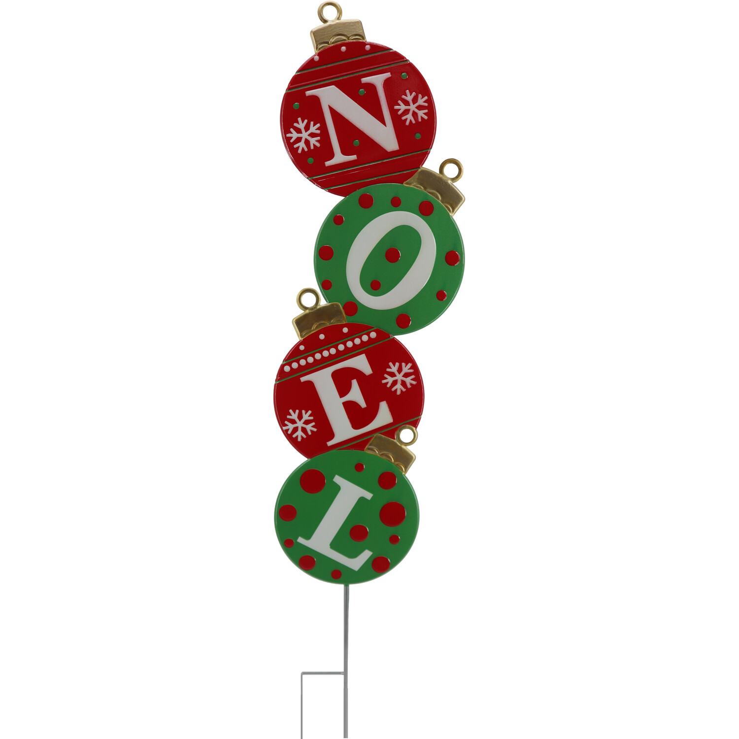 Noel Bauble Stake Red and Green Image
