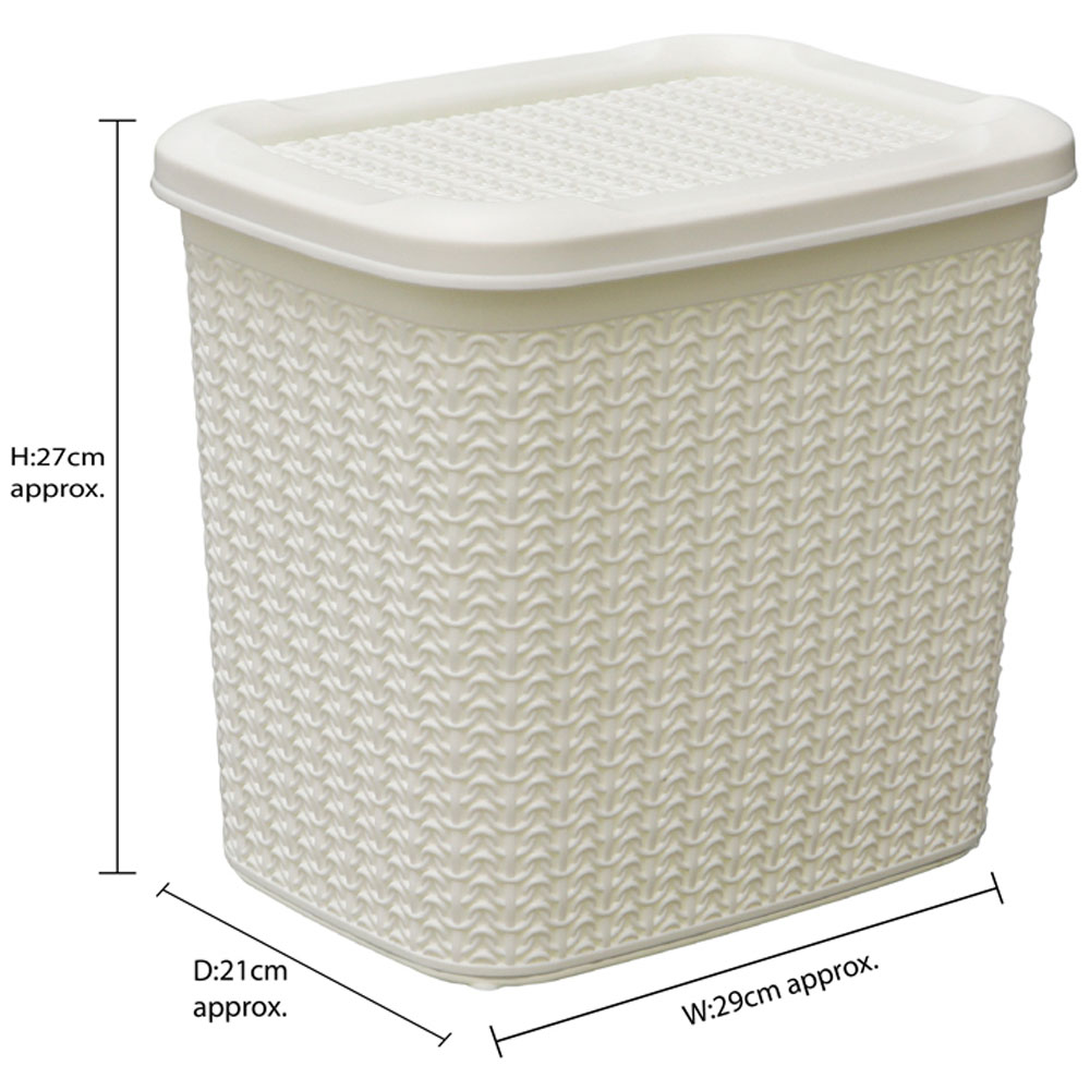 JVL Loop 10L White Storage Basket Image 4