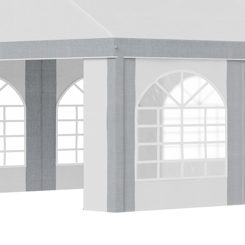 Outsunny 8x4m Galvanised Party Tent Grey Image 4