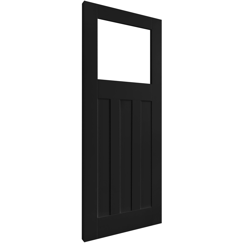 DX Black Oak Fully Finished Clear Glass Internal Door 1981 x 686 x 35mm Image 3