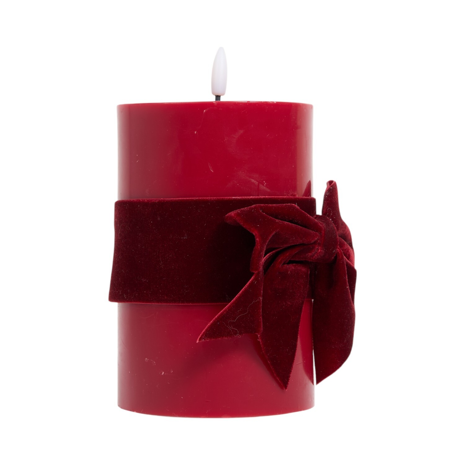 Assorted Velvet Bow LED Candle Image 2