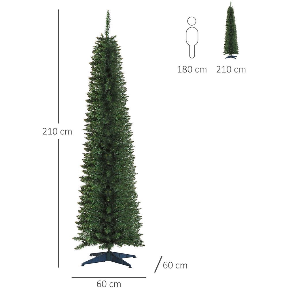 Everglow Green Artificial Christmas Pine Tree 6.8ft Image 8