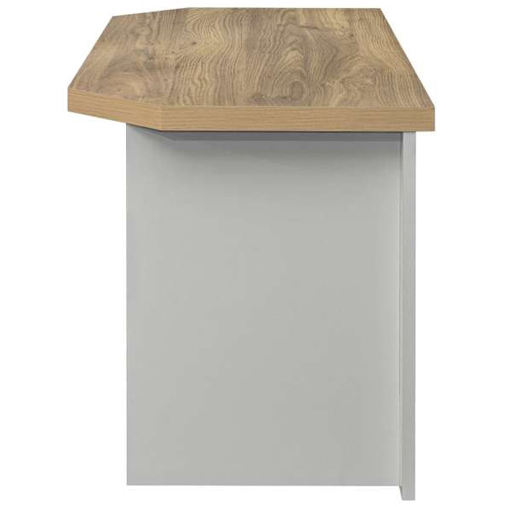 Highgate 2 Drawer Grey and Oak Corner TV Unit Image 4