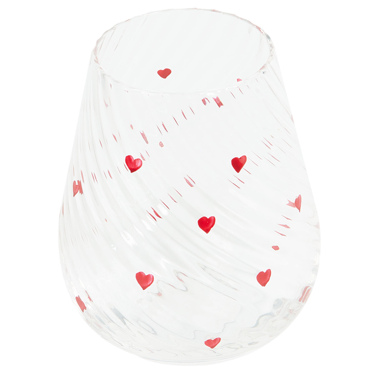 Mini Hearts Tumbler - Clear and Red Image 3