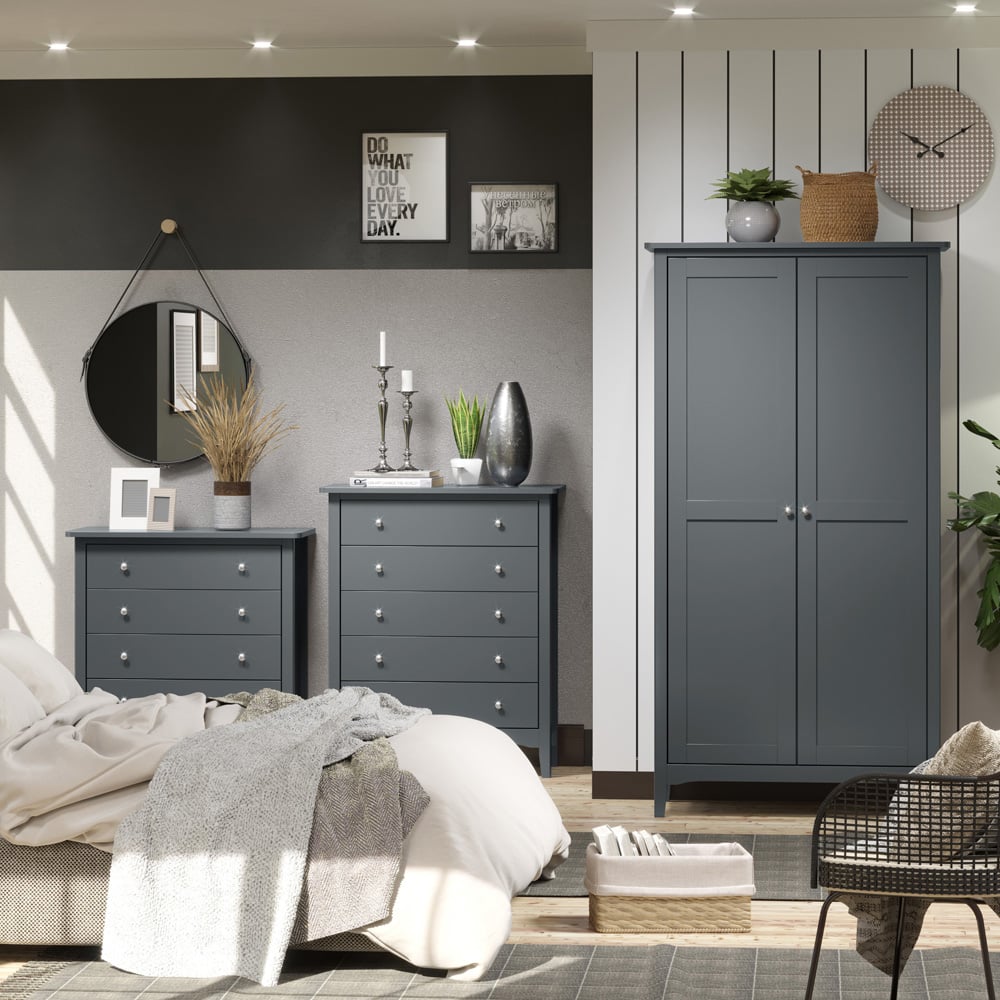 Como 4 Drawer Midnight Blue Chest of Drawers Image 6