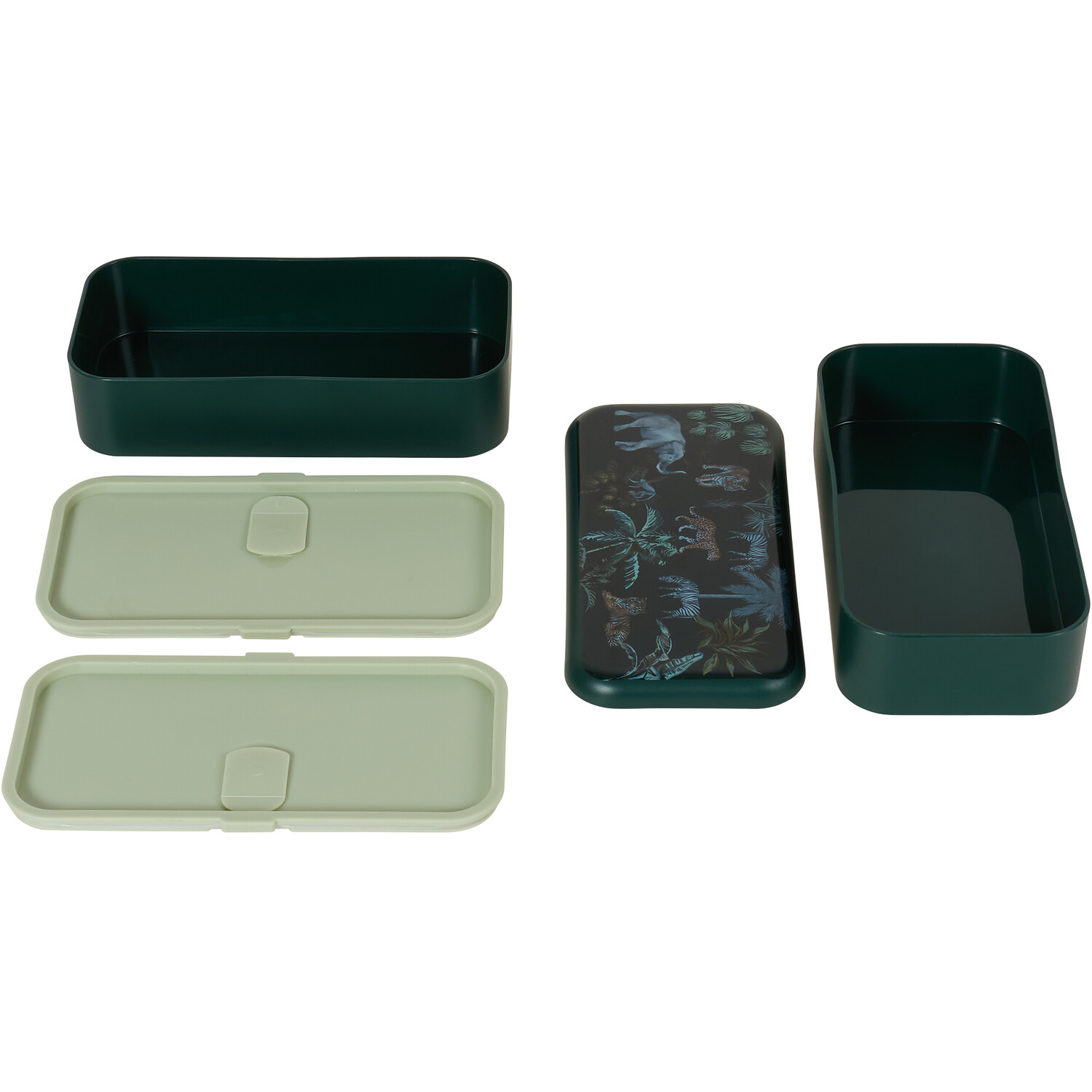 Boho Jungle Bento Lunch Box - Green Image 3