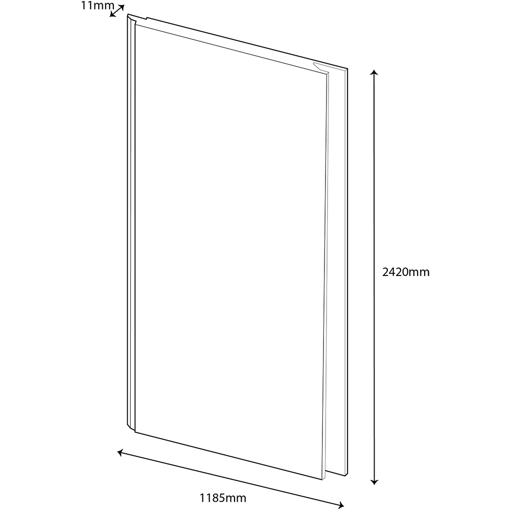 Wetwall Mermaid 2420 x 1185mm Welsh Slate Tongue and Groove Plywood Shower Wall Panel Image 5