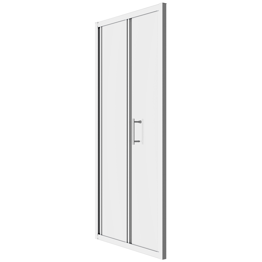 Bathstore Atlantis Chrome Toughened Safety Glass Bi-Fold Door 900mm Image 4