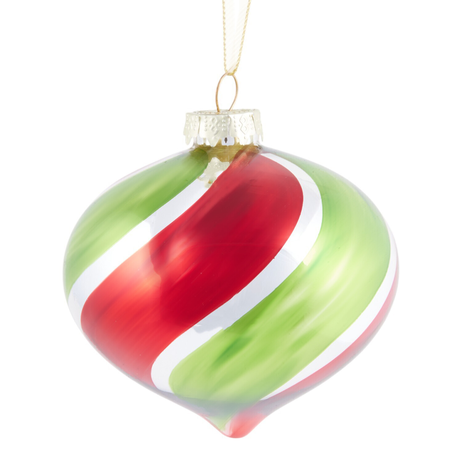 Shiny Peppermint Swirl Bauble Image 7