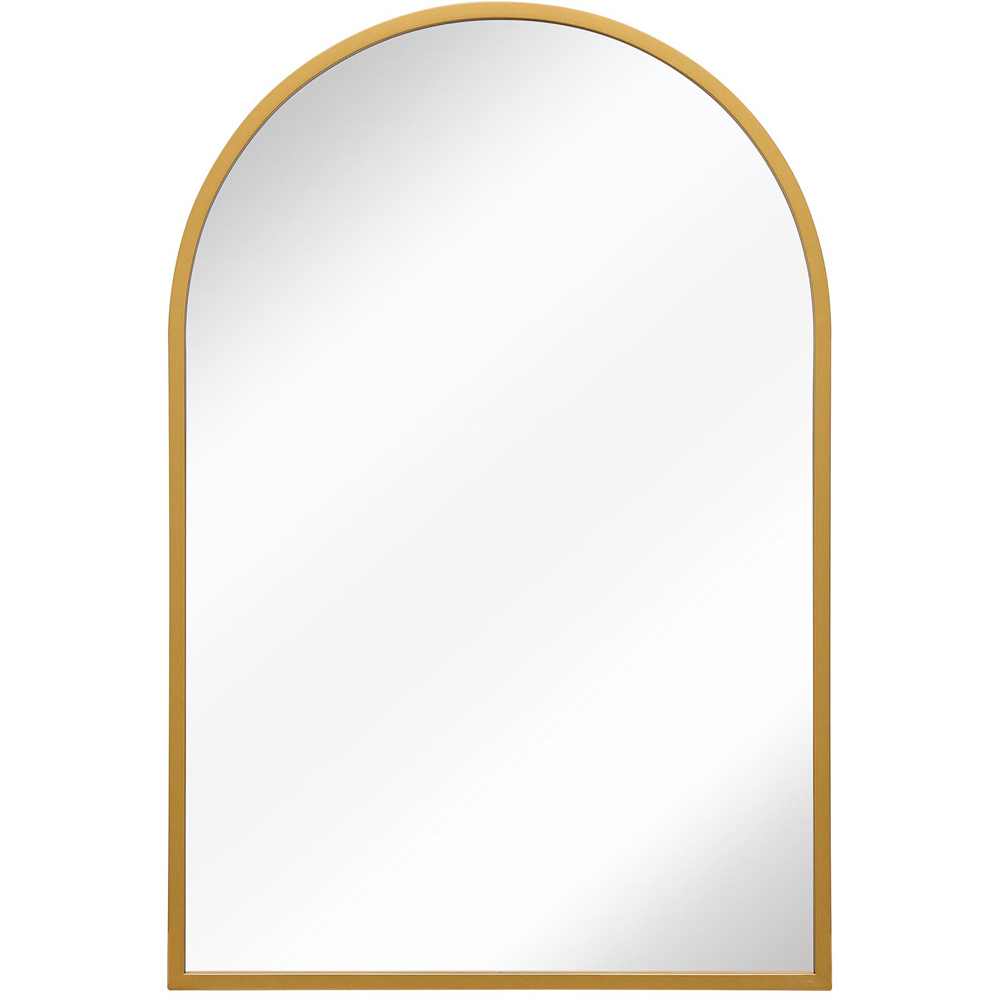 MirrorOutlet The Arcus Gold Framed Arched Garden Wall Mirror 120 x 80cm Image 1