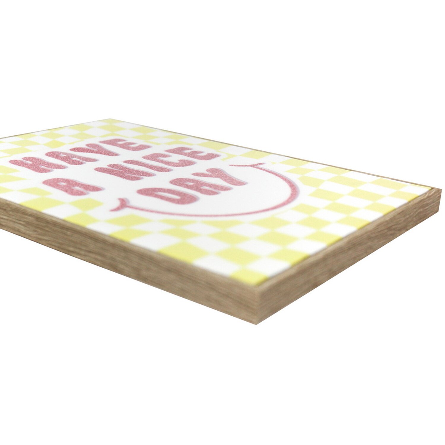 Groovy Checked Phrase Framed Art - Multicolour Image 3