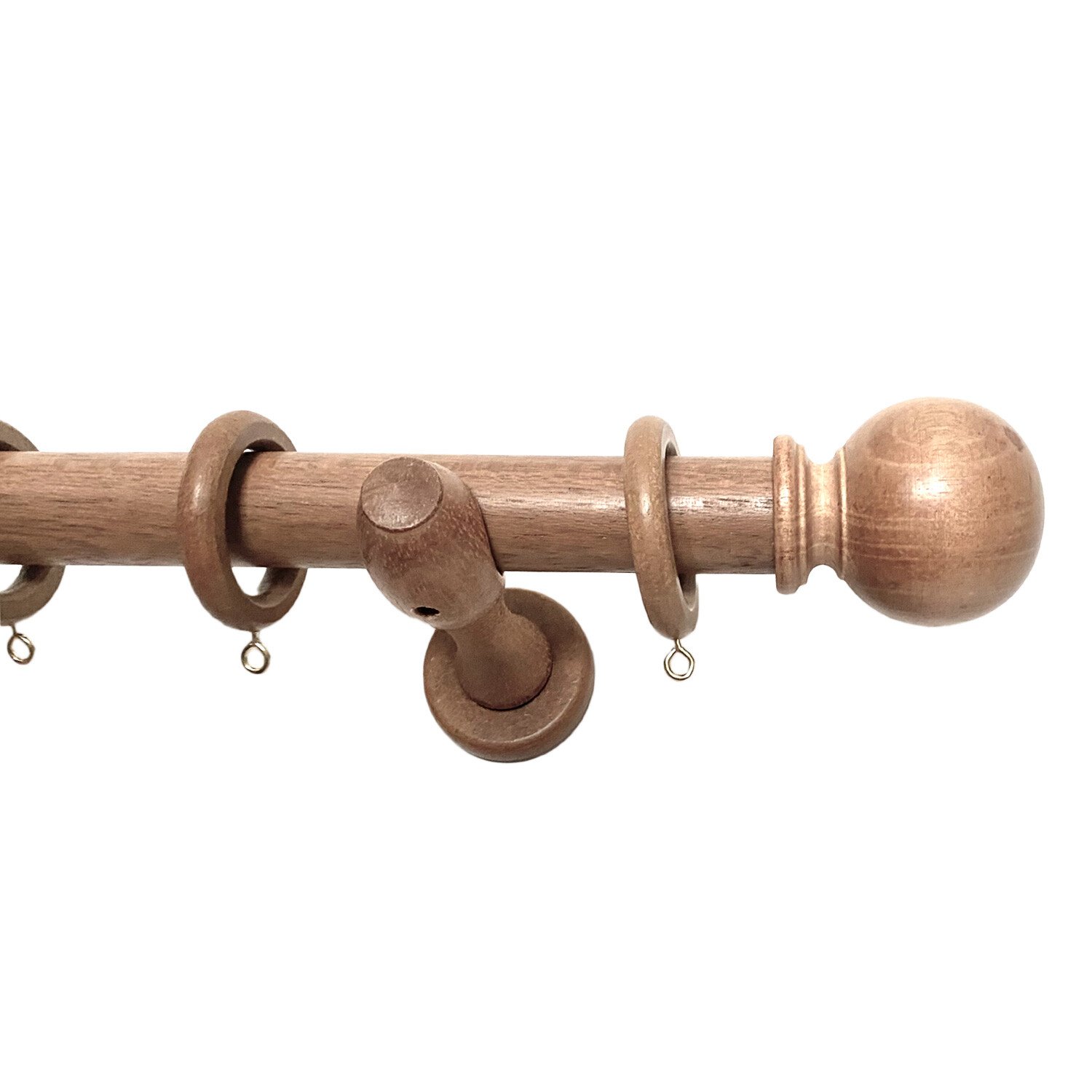 Richmond Rustic Oak Curtain Pole 150cm Image