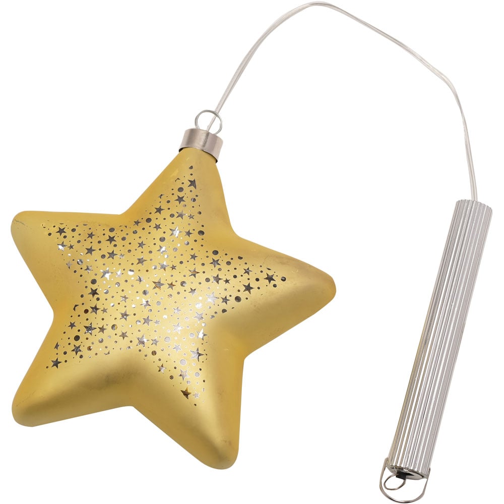 The Christmas Gift Co Celestial Gold Star LED Light Decoration Image 2