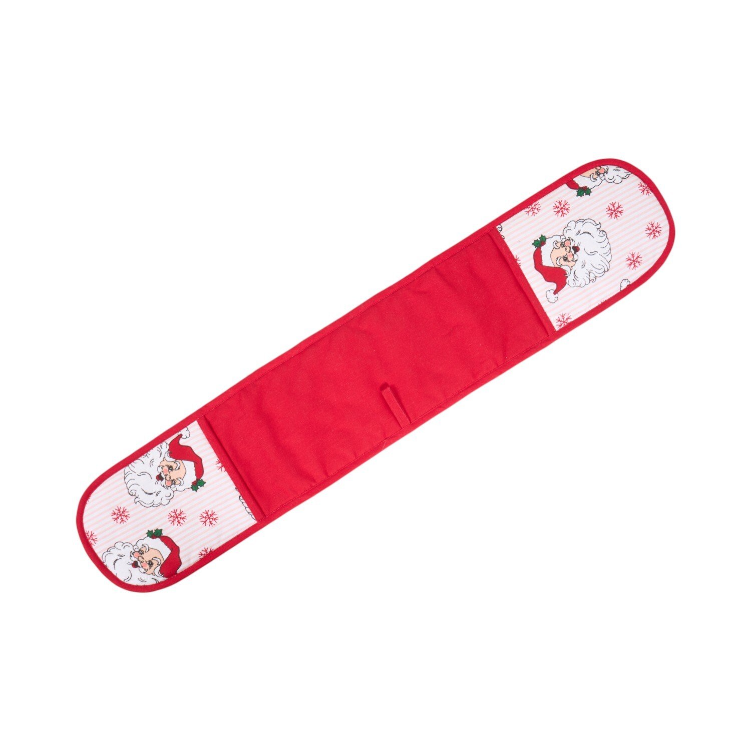 Santa Print Double Oven Glove Red Image 3