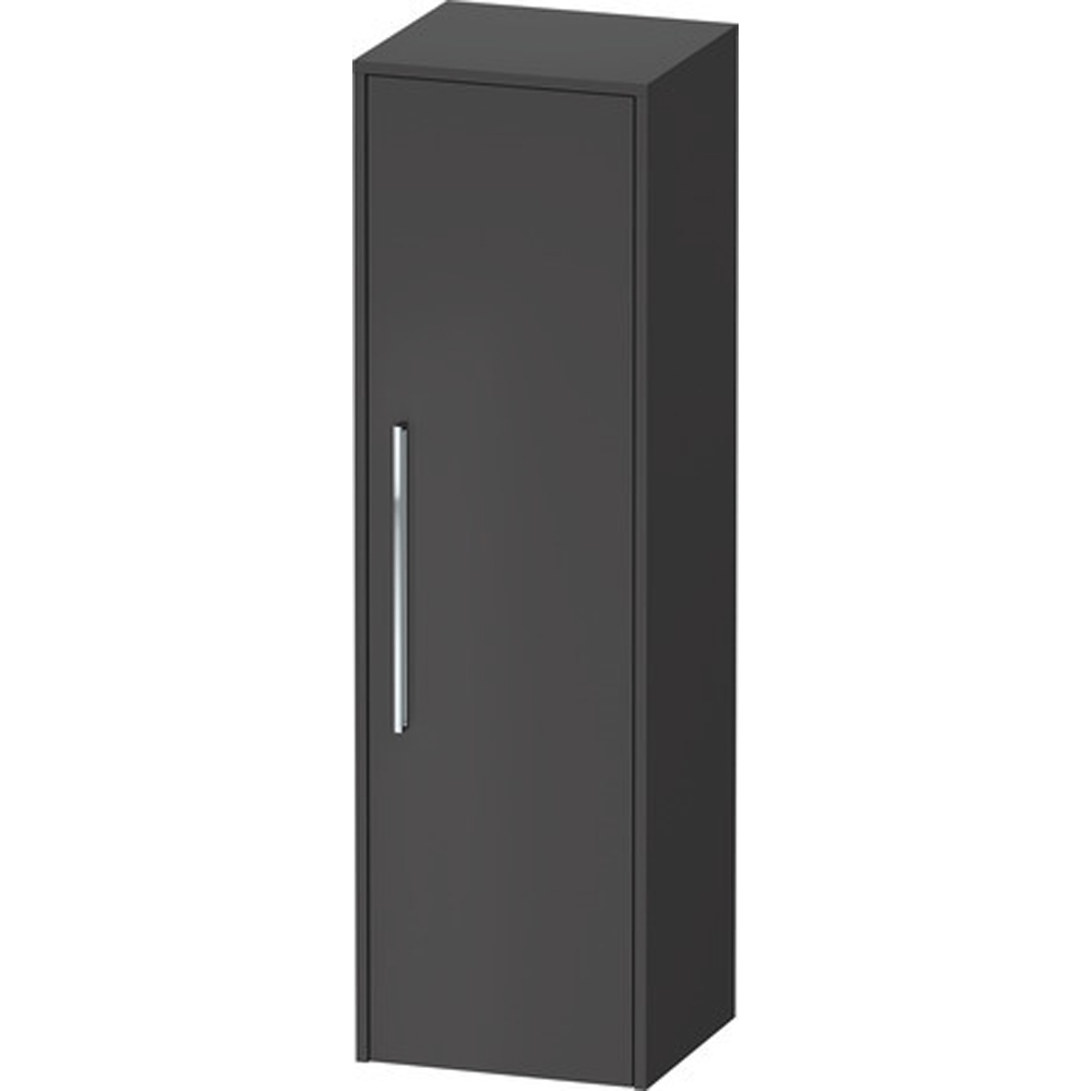 Duravit D-Code Single Right Door Matt Graphite Semi-Tall Cabinet 1320 x 400mm Image 2