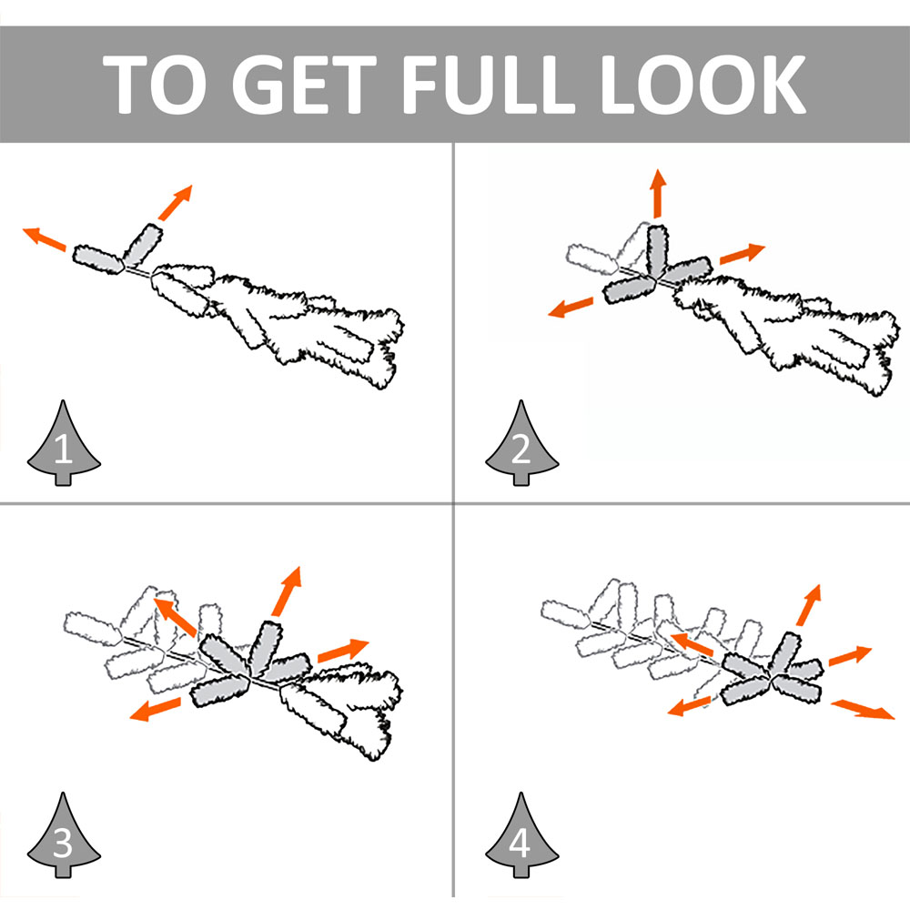 Everglow Green Artificial Christmas Pine Tree with Plastic Stand 4.9ft Image 7