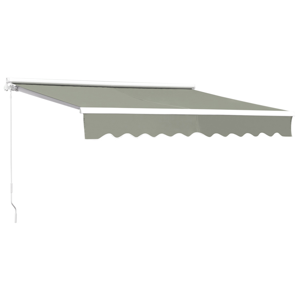 Living and Home Grey Retractable Patio Manual Sunshade 4 x 3m Image 2