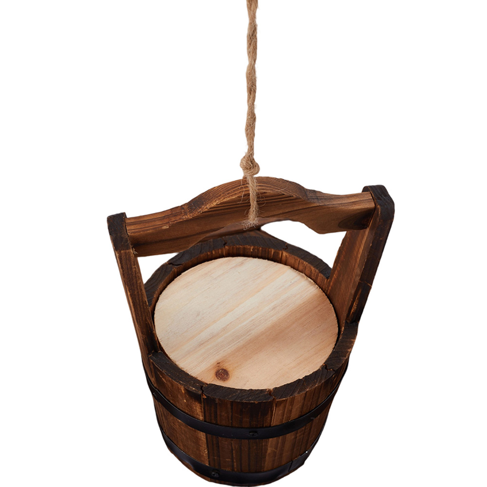 Living and Home Antique Style Wishing Well Planter Image 3