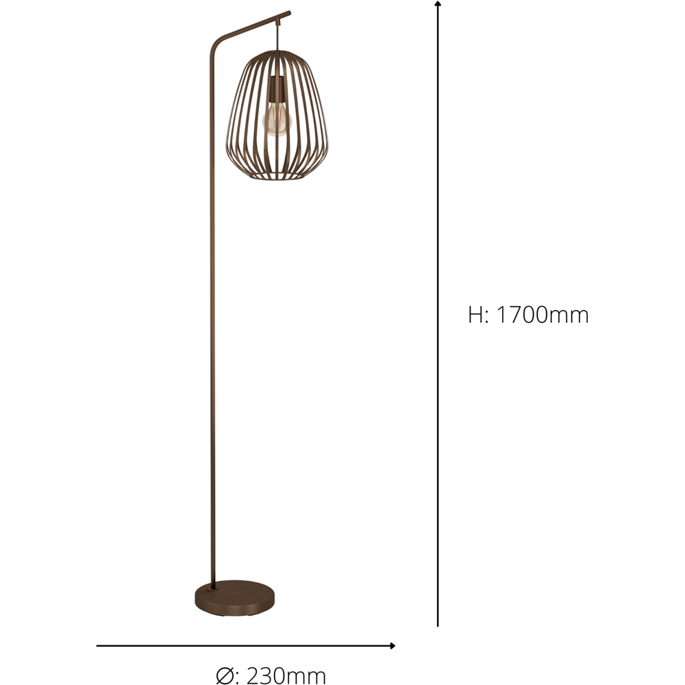 EGLO Espinal Bronze Steel Caged Style Floor Lamp Image 5