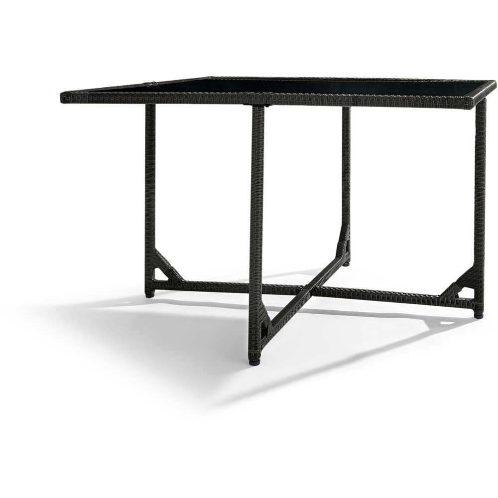 Furniturebox Paros Rattan 4 Seater Dining Set Black Image 7