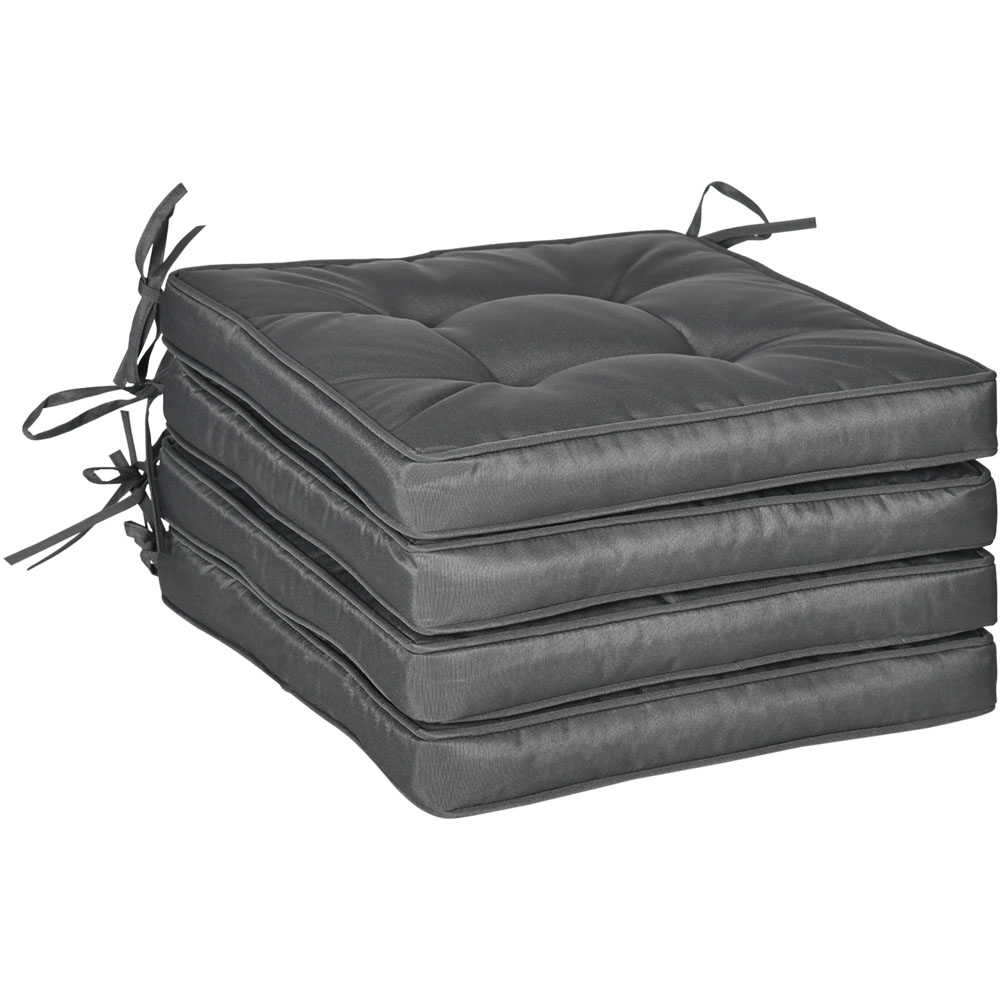 Outsunny Garden Seat Cushion Grey Image 1