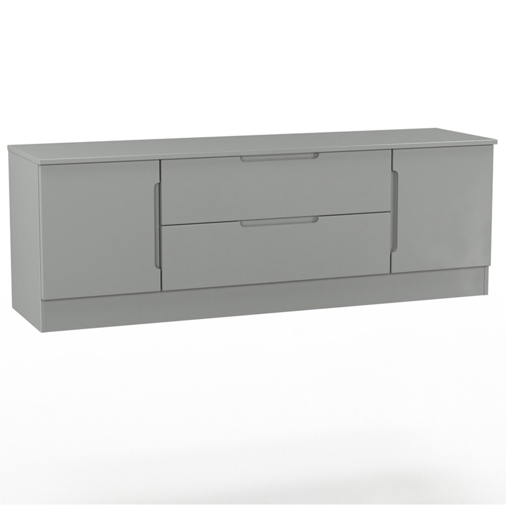 Crowndale Milan 2 Door 2 Drawer Dusk Grey Wide TV Unit Ready Assembled Image 8