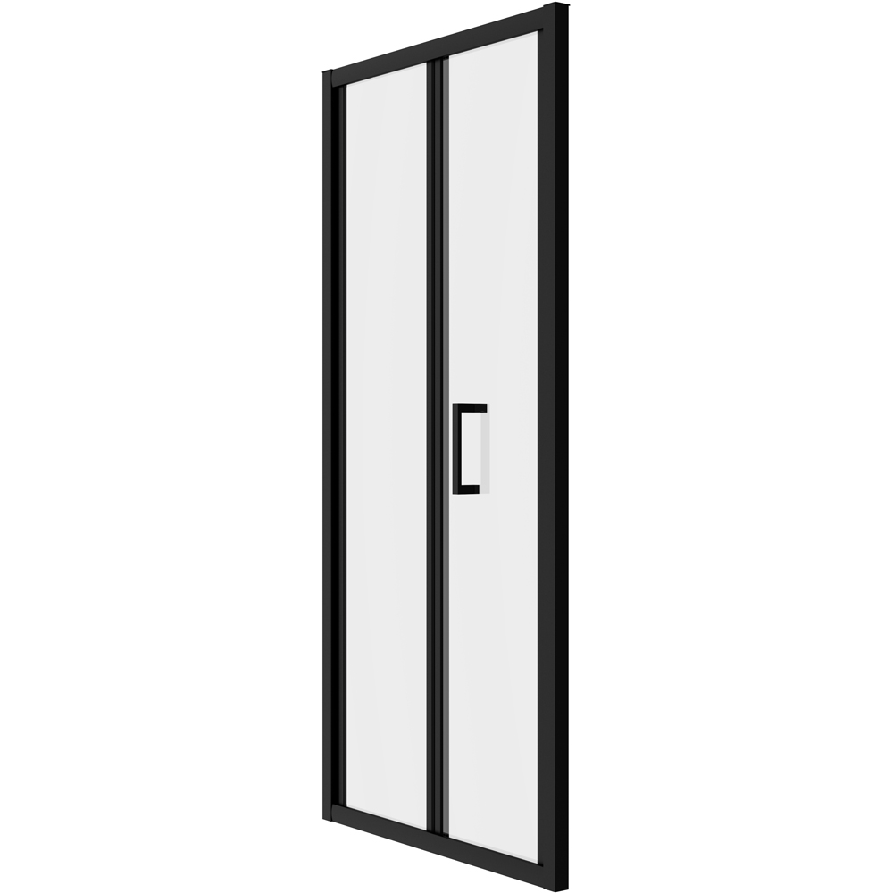 Bathstore Atlantis Black Toughened Safety Glass Bi-Fold Door 800mm Image 3