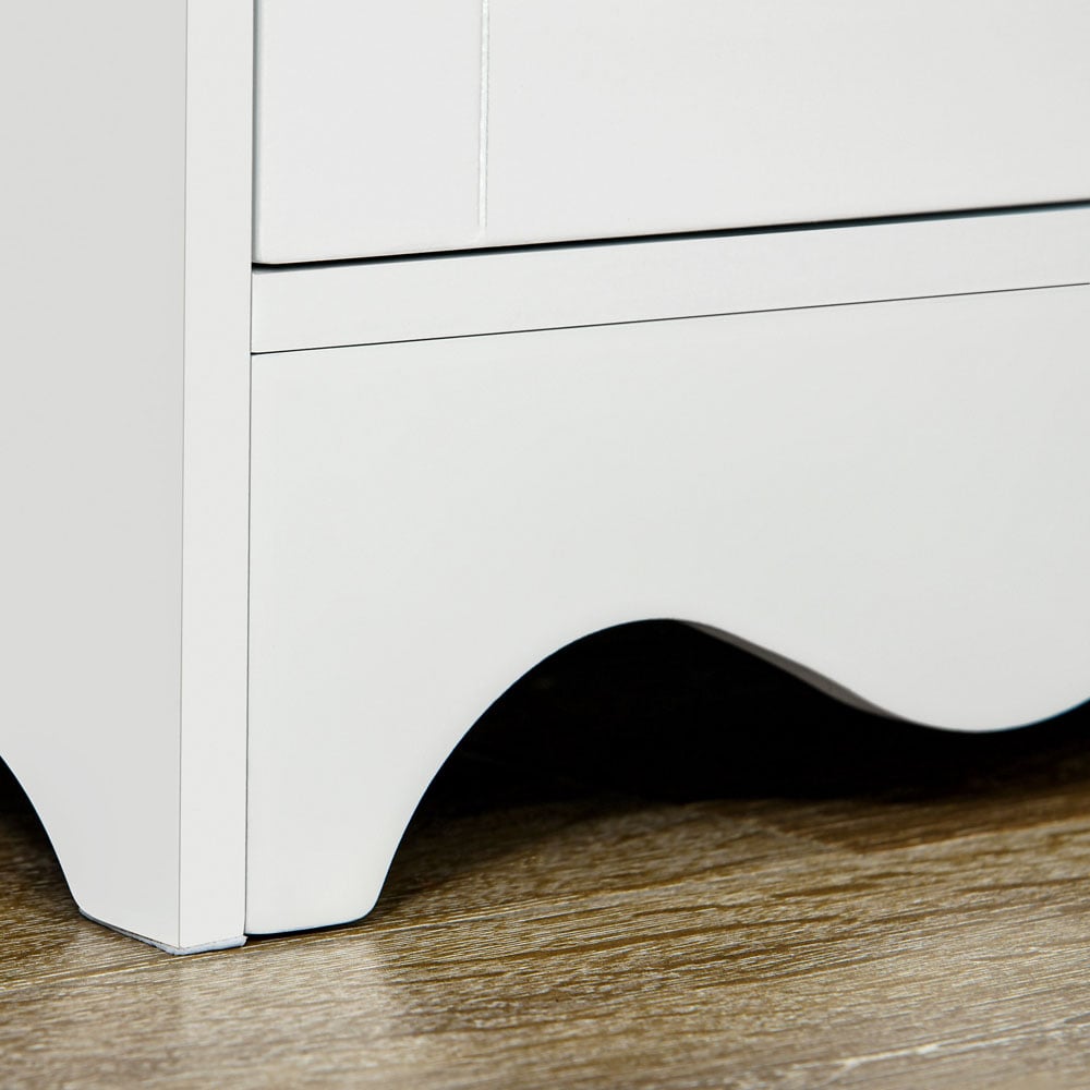 Portland 4 Door White Kitchen Storage Cabinet Image 3