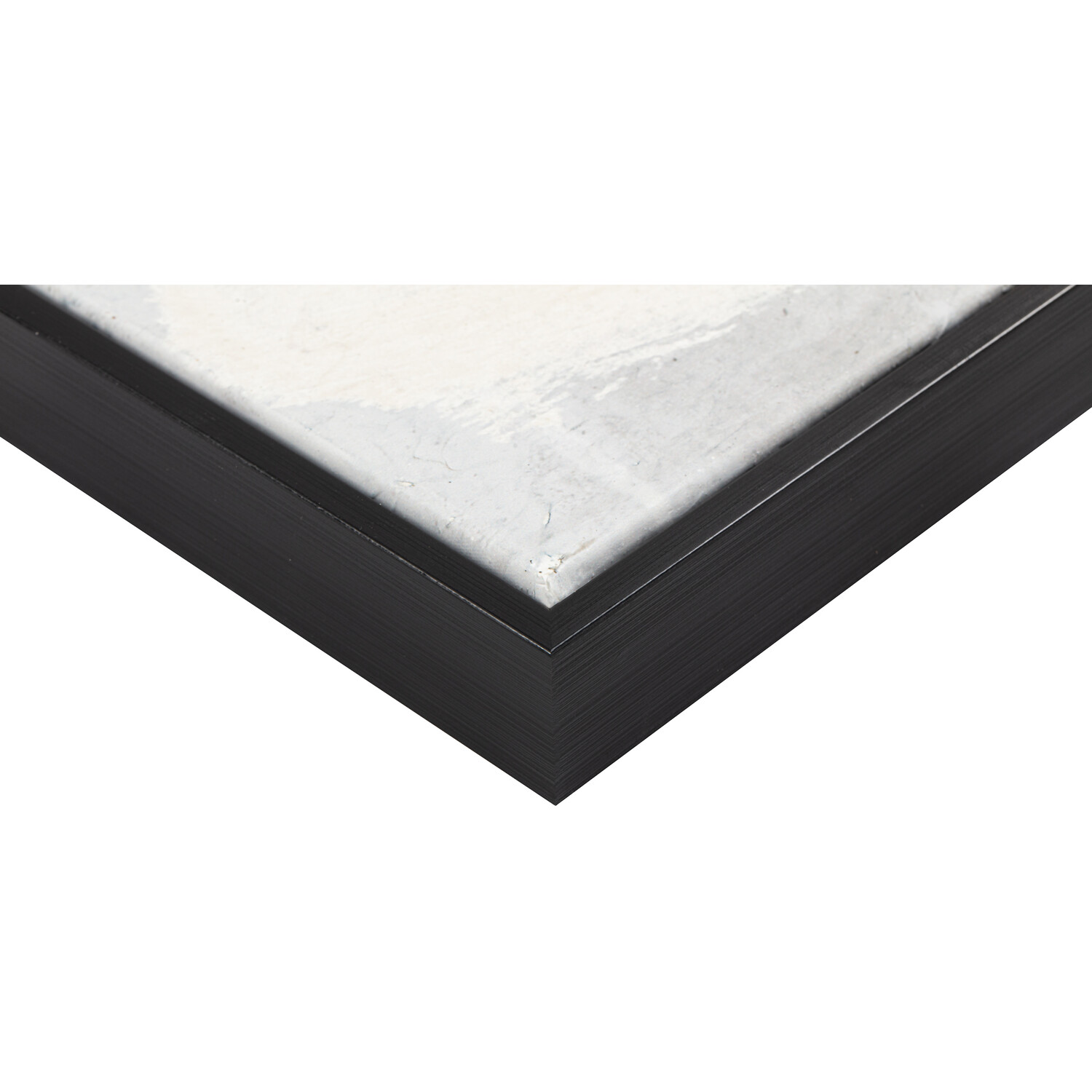 Monochrome Abstract Framed Canvas Grey Image 4