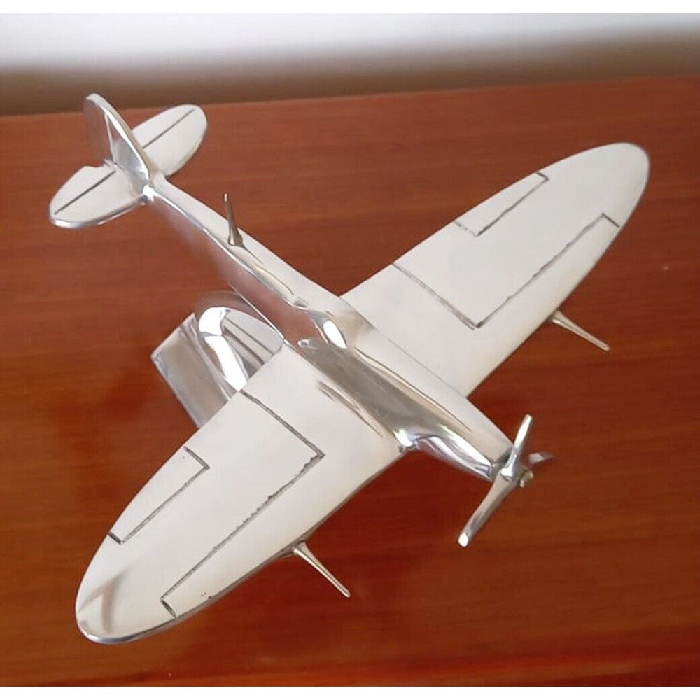 Inspirational Gifting Polished Aluminium RAF Spitfire Aeroplane Home Ornament 17cm Image 6