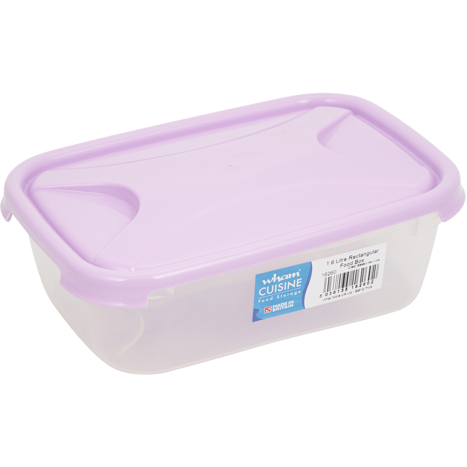 Rectangular Food Box & Lid - Lilac / 1.6l Image 2