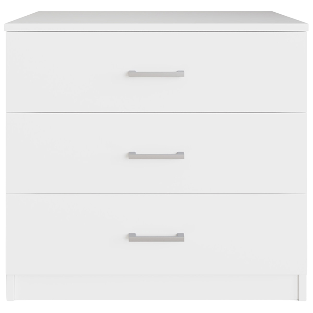 GFW Bailey 3 Drawer White Chest of Drawers Image 5