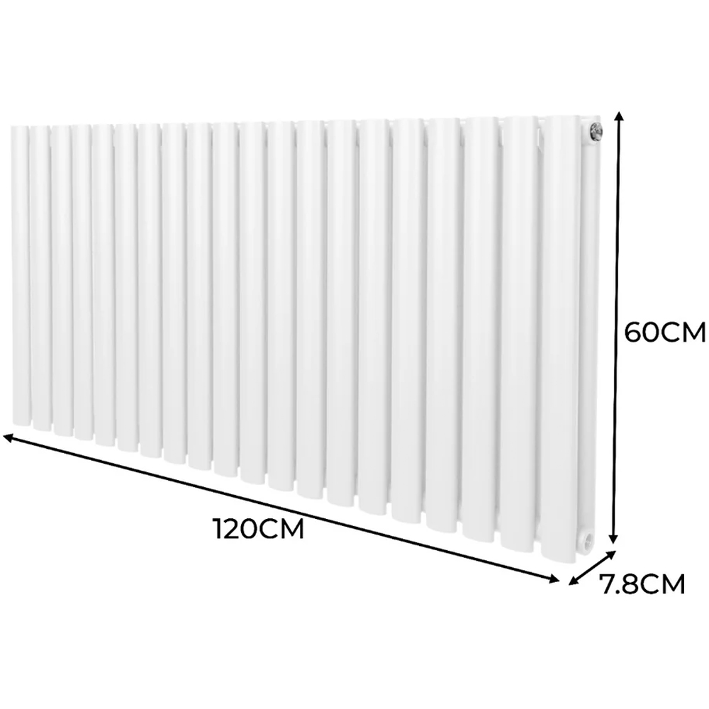 Monster Shop 5367BTU White Oval Column Radiator 600 x 1200mm Image 6