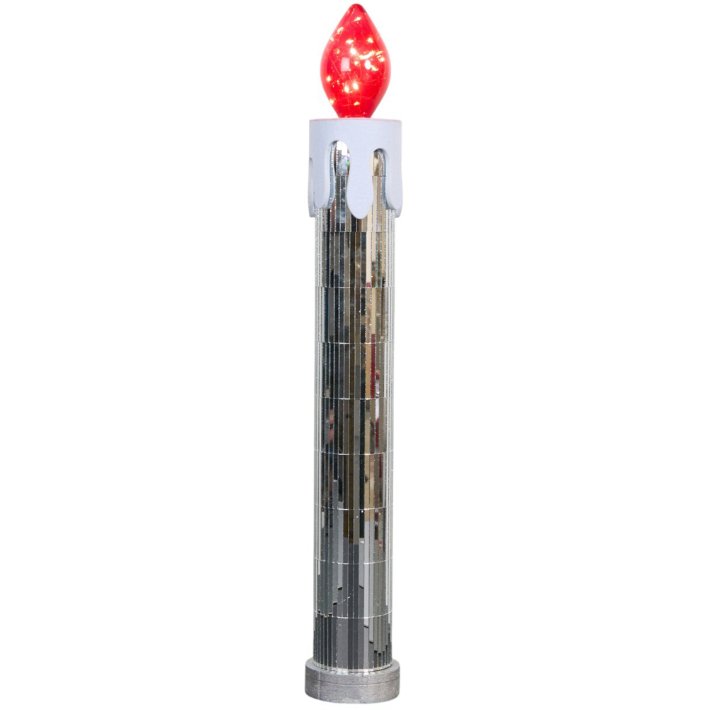 Disco LED Candle DecorationSilver Image 3