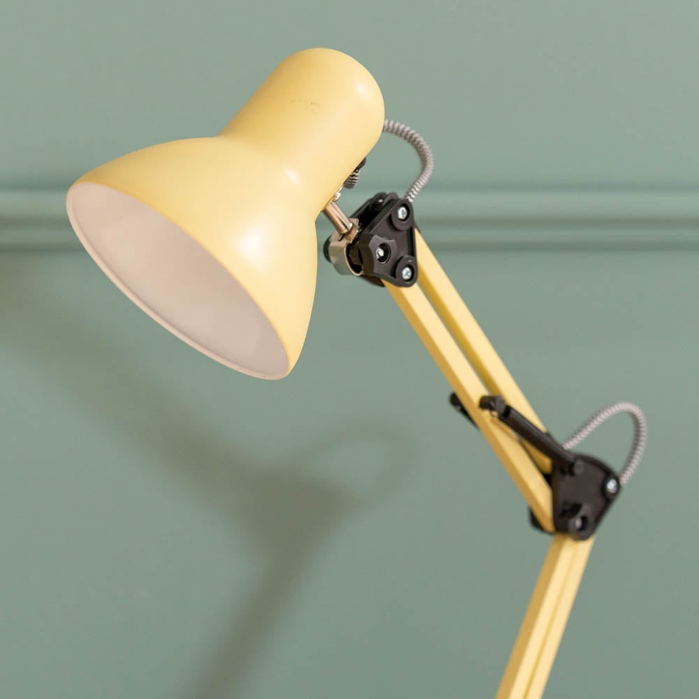 ValueLights Frankie Pale Yellow Metal Desk LED Table Lamp Image 4