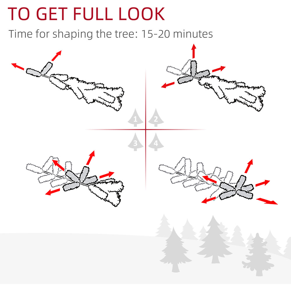 Everglow Full Bodied Green Artificial Pine Christmas Tree 4.9ft Image 6