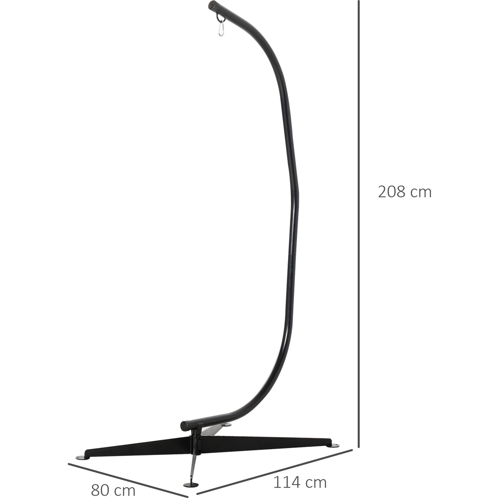 Outsunny Black Hanging Swing Chair Stand Image 8