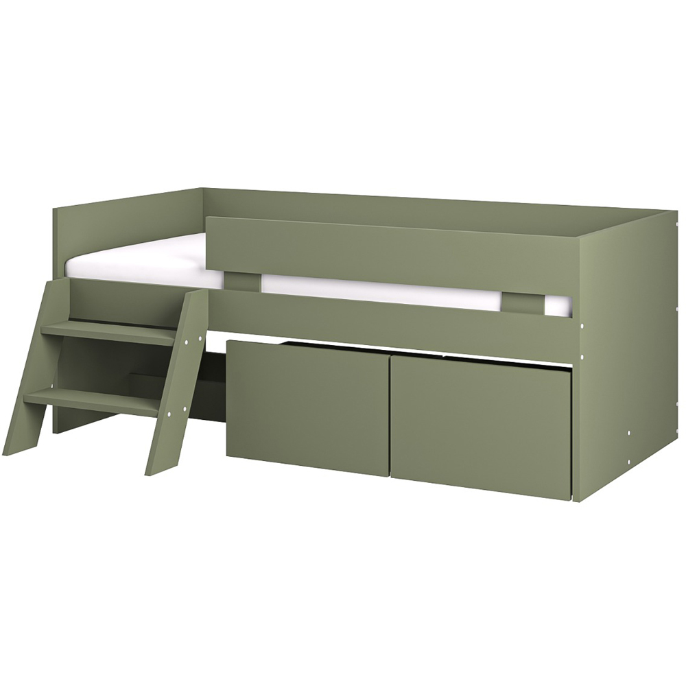 Flair Logan Single Green 2 Drawer Low Sleeper Image 2