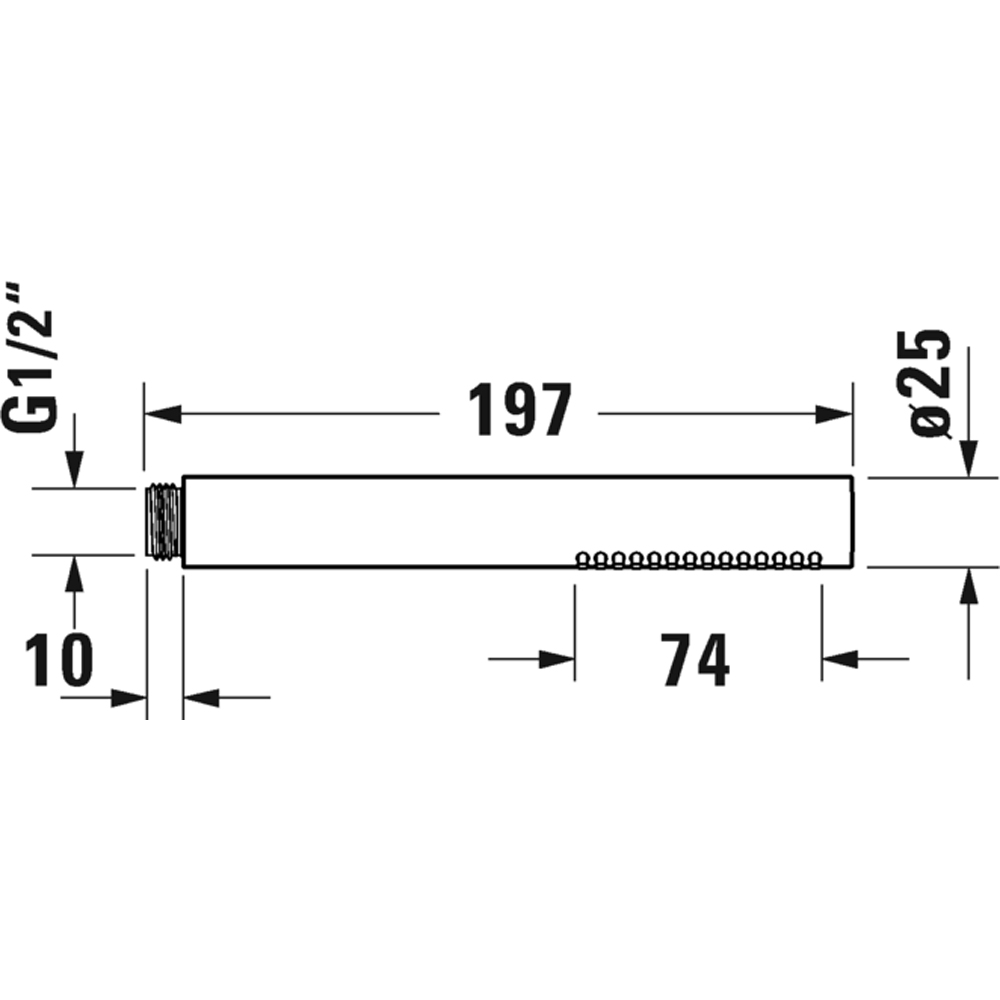 Duravit Round Black Stick Hand Shower Image 2