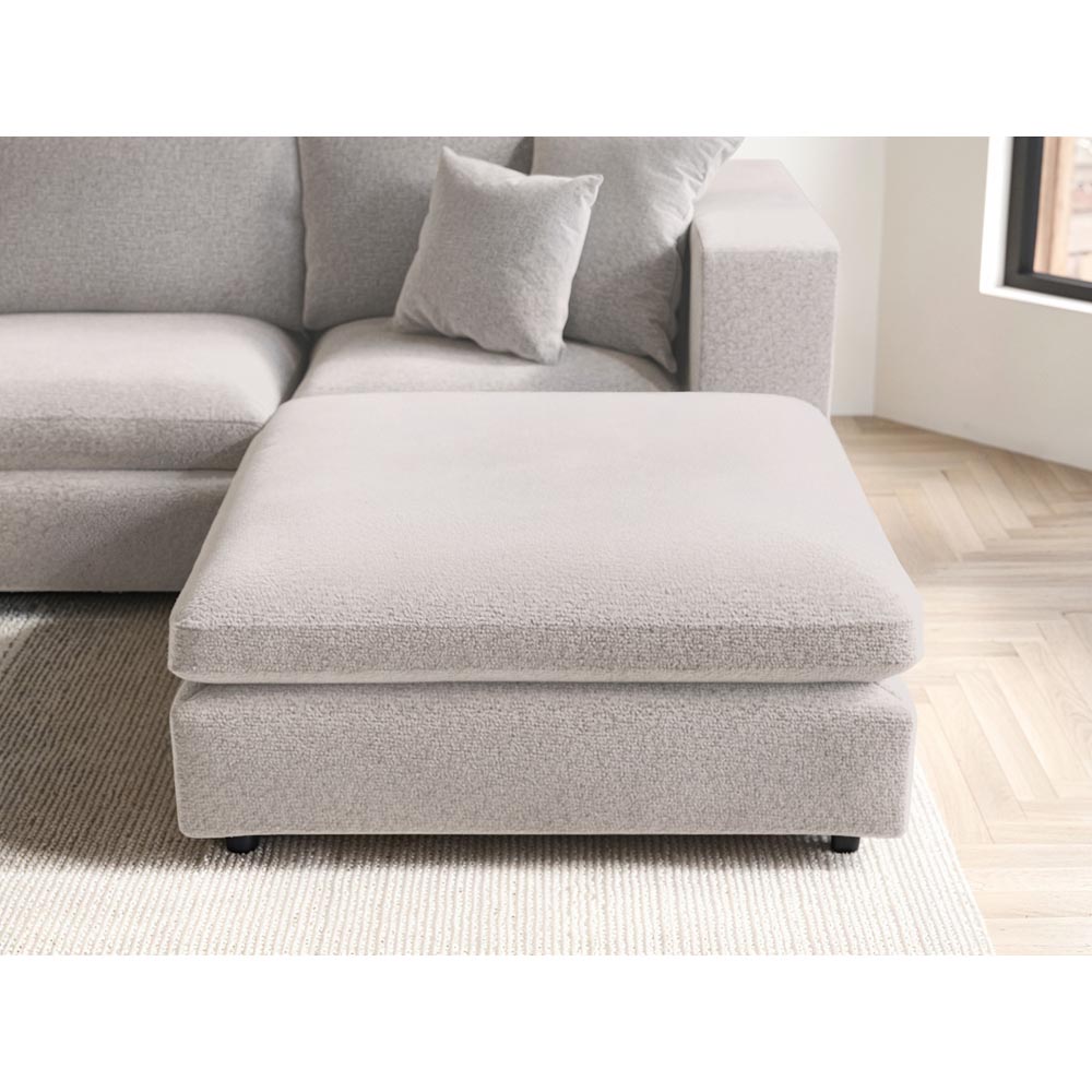 Solace+Co Asher Beige Boucle Footstool Image 6