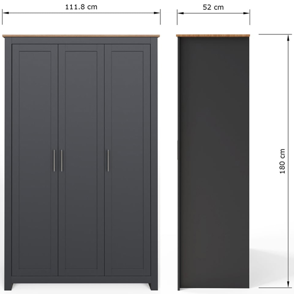 GFW Lancaster Slate Blue 4 Piece Bedroom Furniture Set Image 7