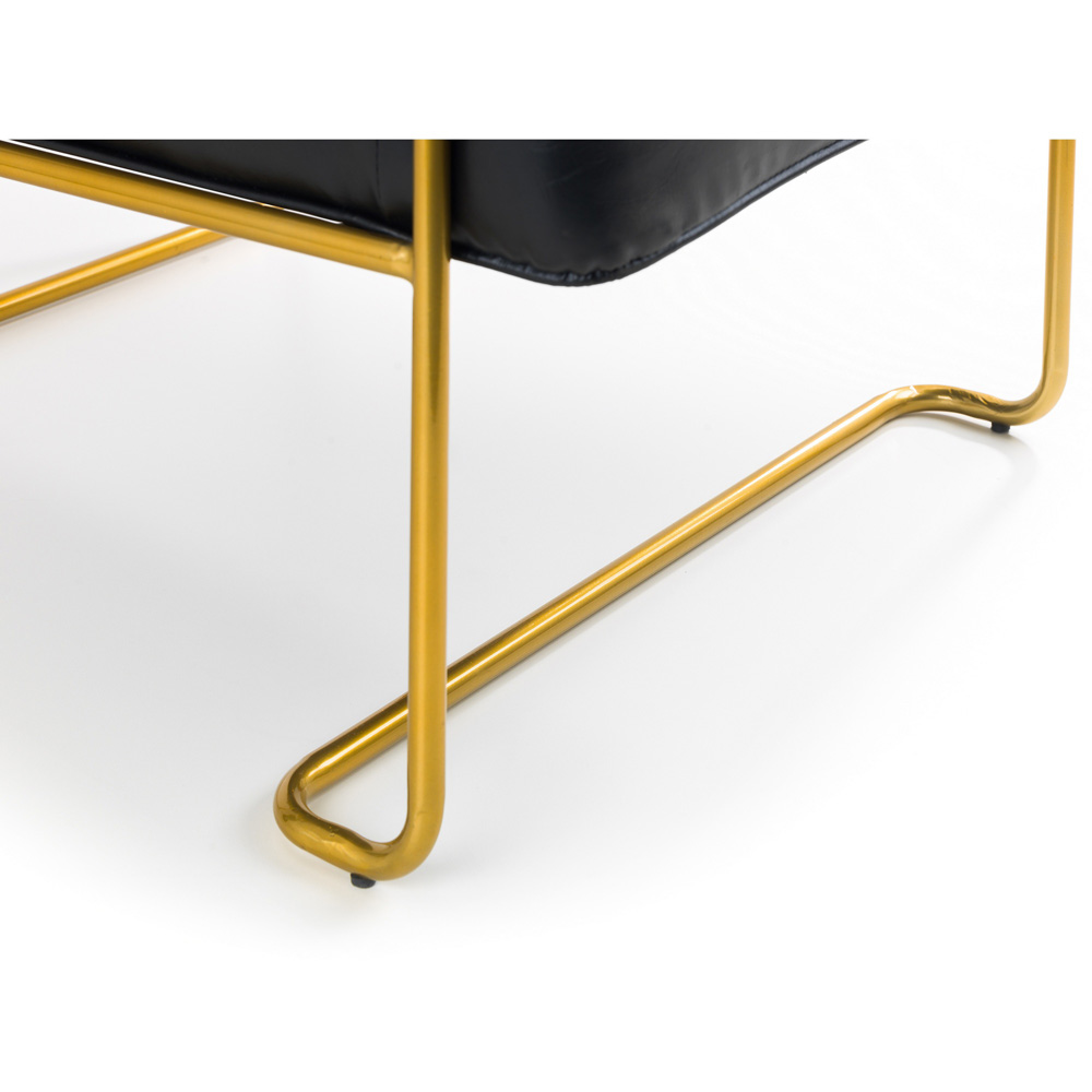 Julian Bowen Giorgio Black Leather Accent Chair Image 4