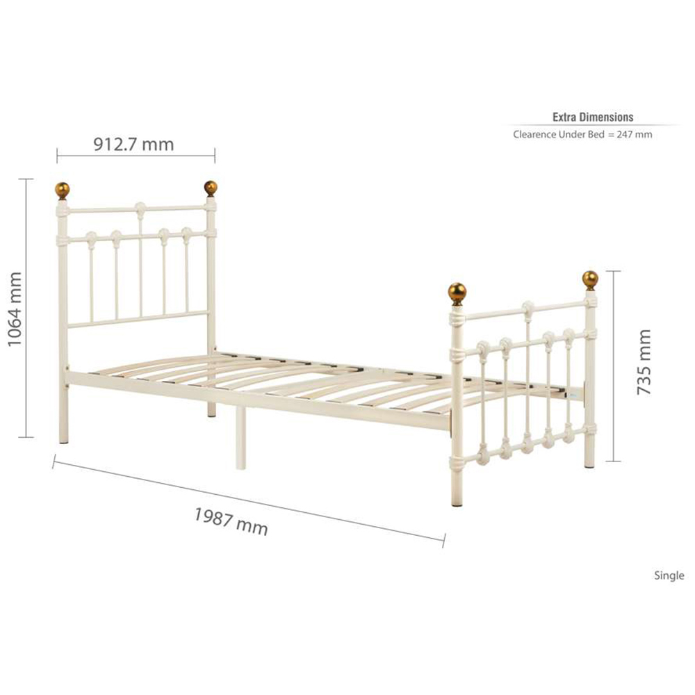 Atlas Single Cream Bed Image 9