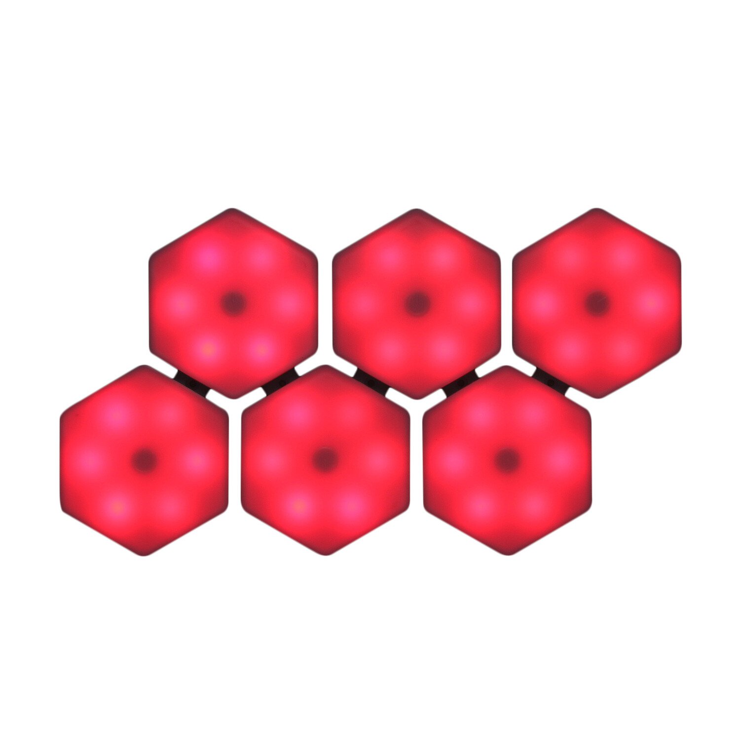 Hexagonal Colour Changing Stick On Mood Lights 6 Pack Image 4