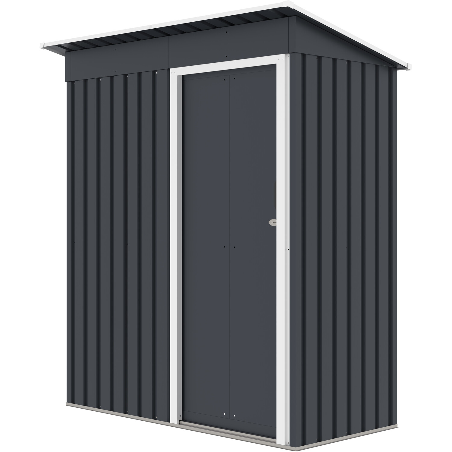 Garden Metal Storage Shed Black Image 4