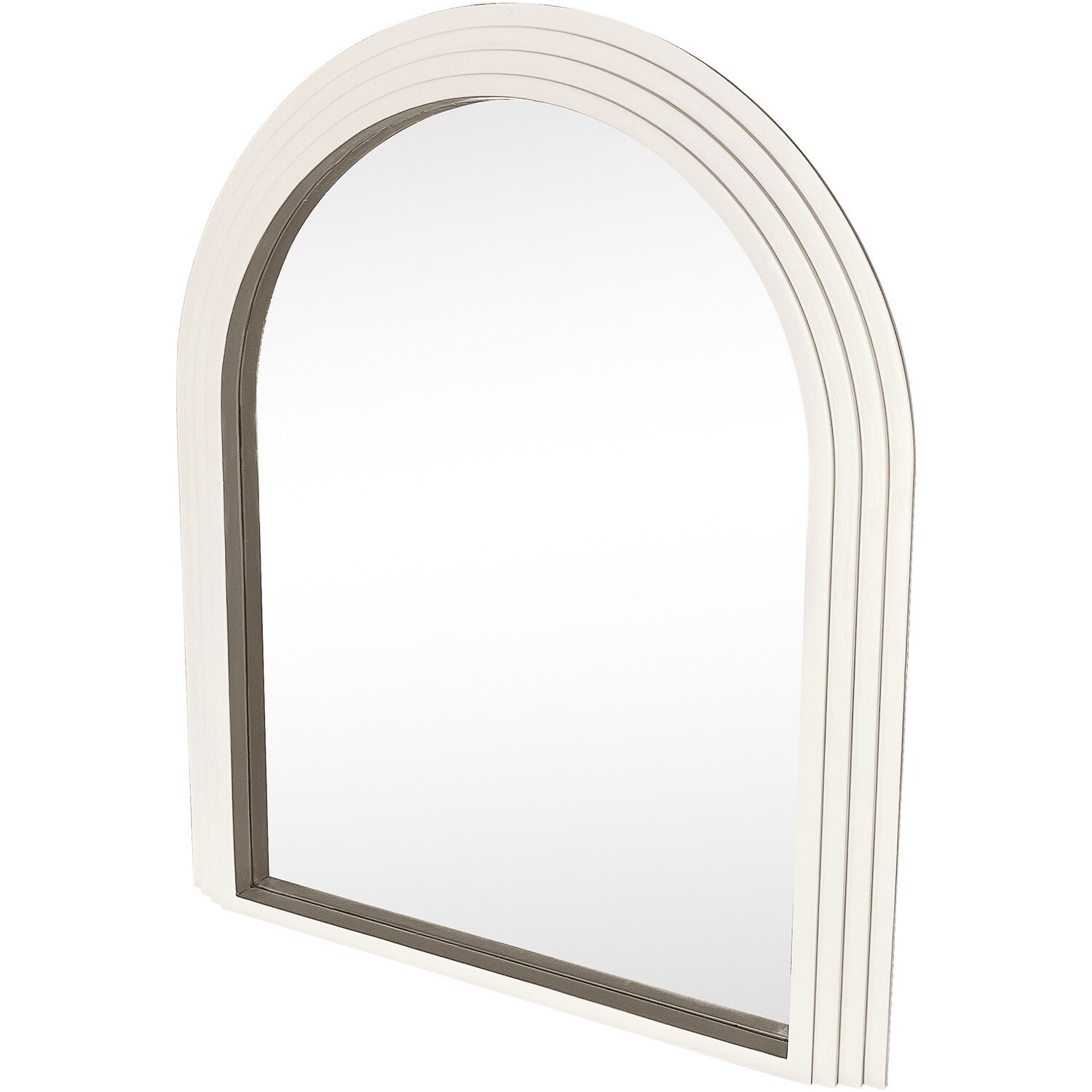 Evie Ridged Arch Lean To Mirror - Cream / 90cm Image 2