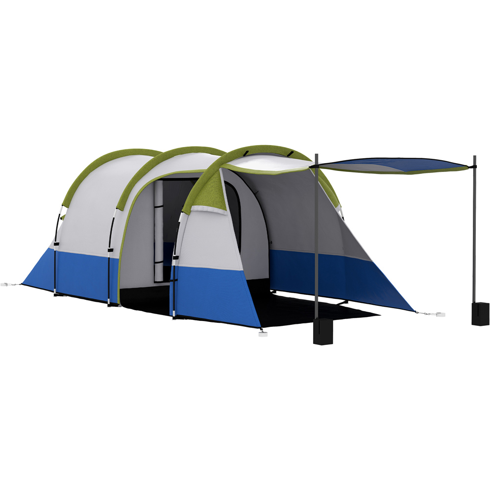 Outsunny 2-3 Person Waterproof Tunnel Camping Tent Green Image 1