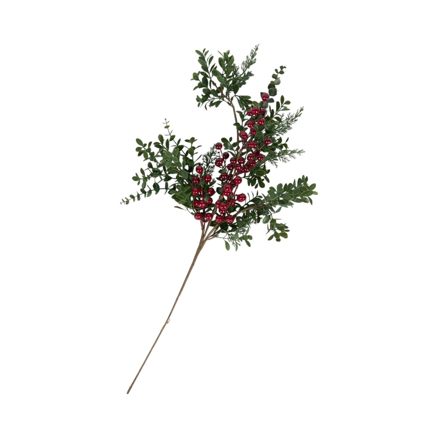 Red Berries Boxwood Spray Image 2