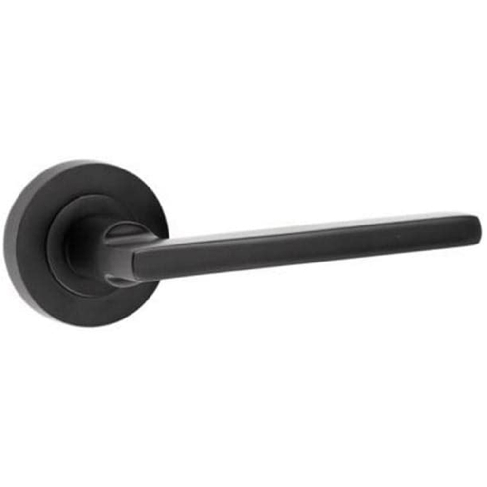 Golden Grace Matt Black Leon Straight Door Handles Set Image 3