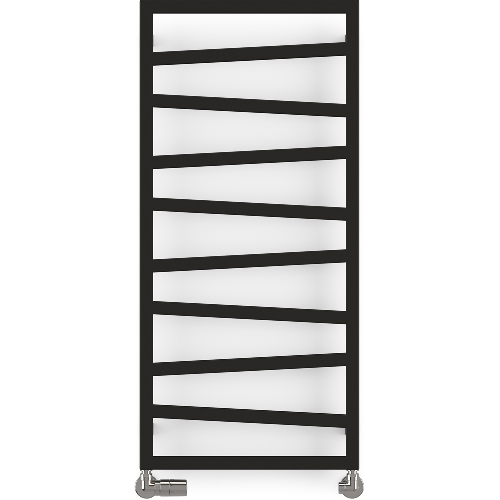 Terma Zig Zag Heban Black Heated Towel Rail 1070 x 500mm Image 3